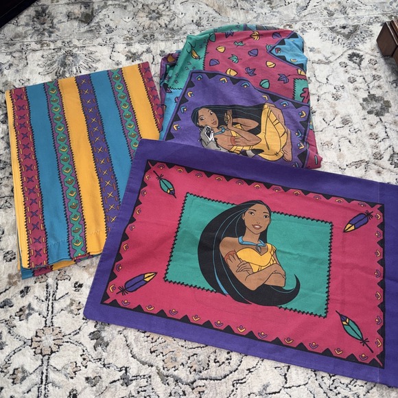 Disney Other - Vintage Disney Pocahontas Twin Sheet Set EUC
